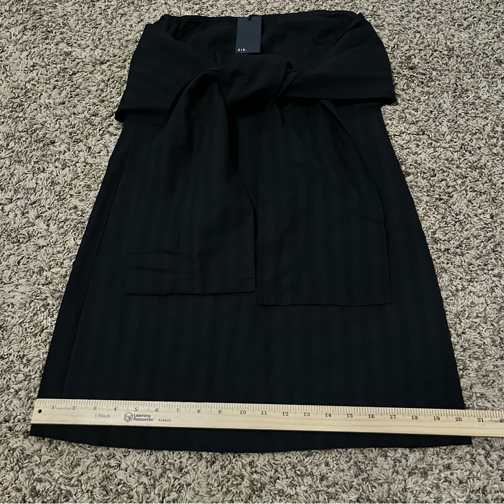 Sir. The Label Black 100% Linen Strapless Bow Mini Dress - Size 1 — image 8 of 8